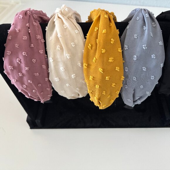 Set of 5 Textured Knot Headbands – Neutral & Pastel Colors | New Without Tags - Picture 1 of 3